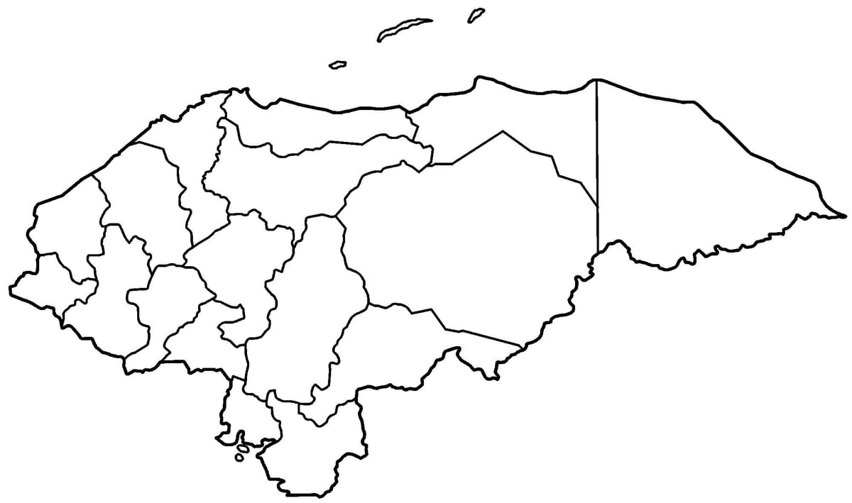 რუკა blank რუკა ჰონდურასის