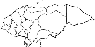 რუკა blank რუკა ჰონდურასის