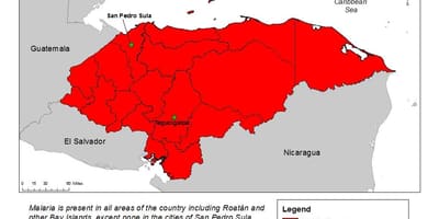 რუკა ჰონდურასის მალარიის