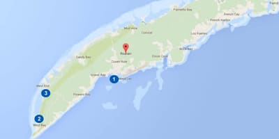რუკა ჰონდურასის და roatan